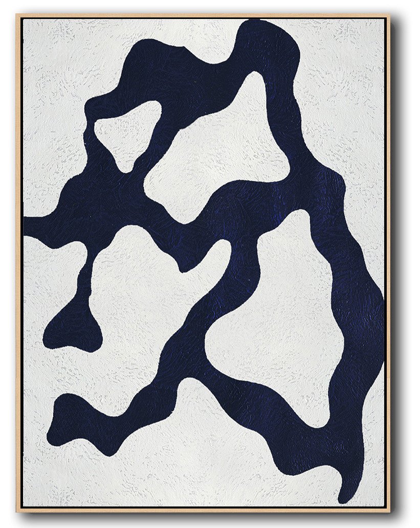 Extra Large Painting,Navy Blue Abstract Painting Online,Extra Large Paintings